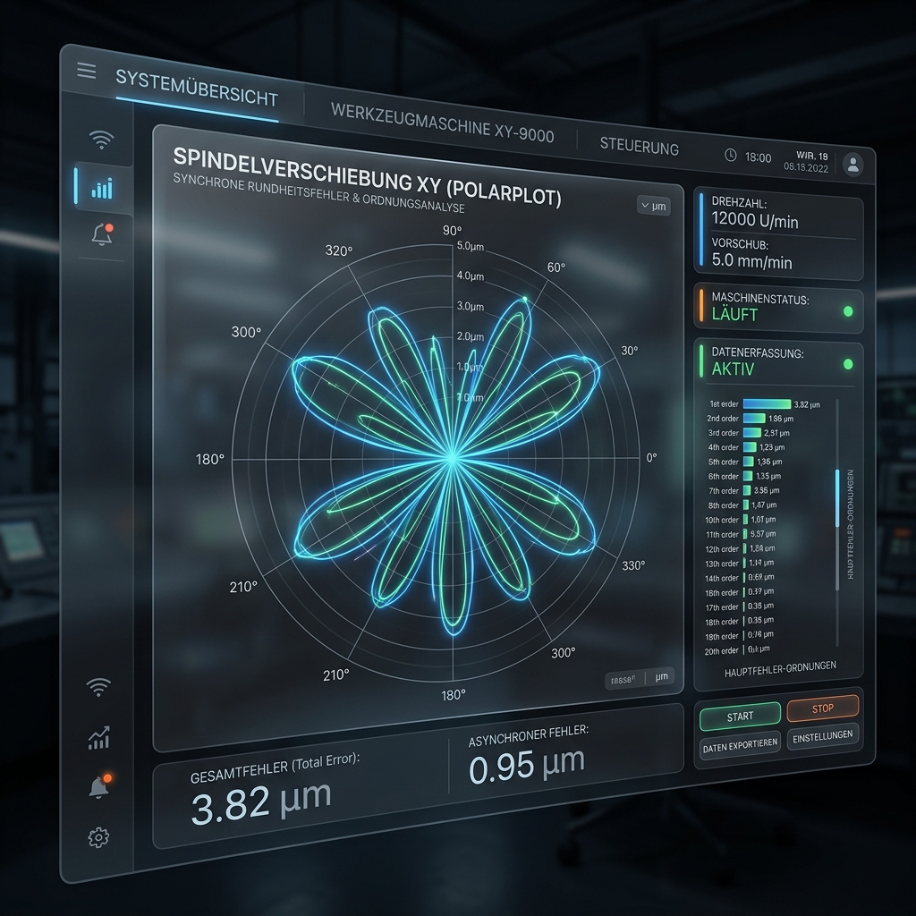 Spindelverlagerung Polarplot